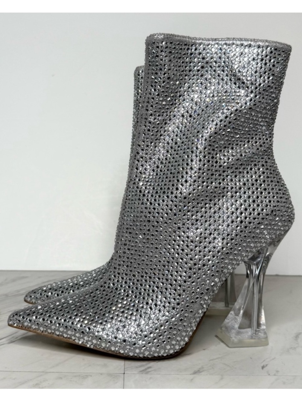 Steve Madden Vivy Rhinestone Pointy Toe Bootie 7 1/2 M